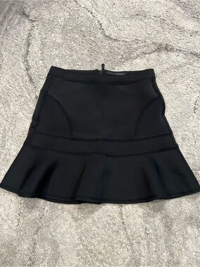 Harve Benard Black Flared Ponte Skirt